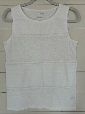 Talbots Petite White Eyelet Cotton Blouse,  Size SP